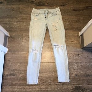 American Eagle Low-Rise Distressed Jeans